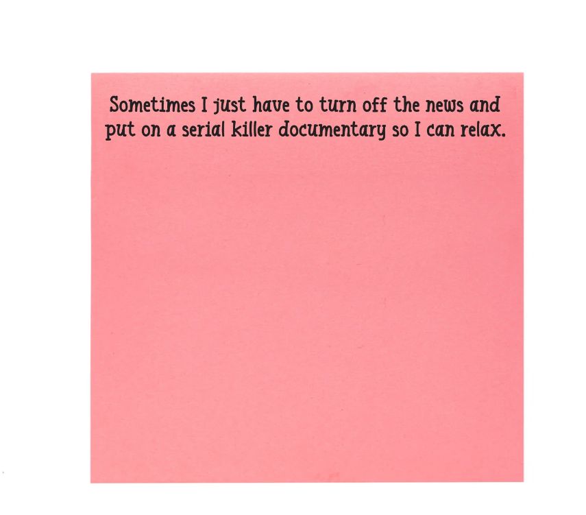 News &amp; Serial Killer Documentary Post It Notes