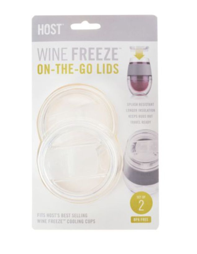 Wine Freeze Travel Lids for Cooling Cups Set of 2