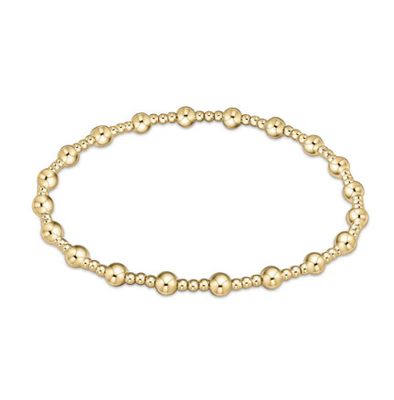 EGIRL Classic Sincerity Pattern 4mm Bead Bracelet Gold