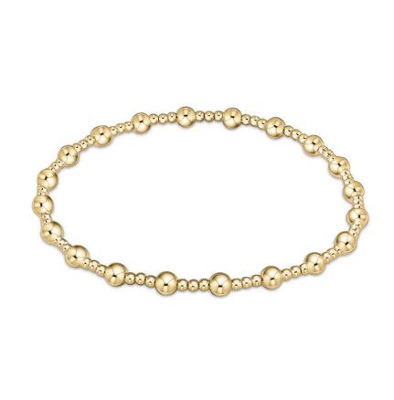 EGIRL Classic Sincerity Pattern 4mm Bead Bracelet Gold