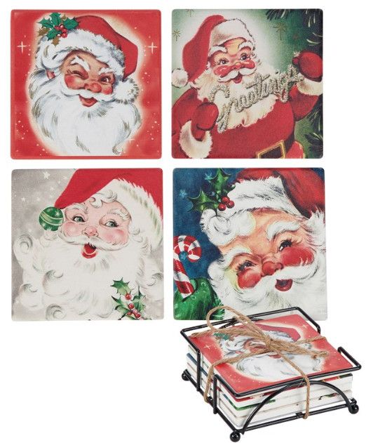 Santa Claus Coaster Set