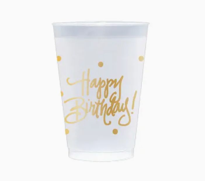 Happy Birthday Frost Flex Cups