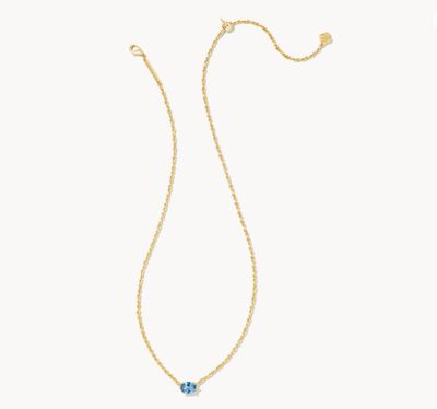 The Cailin Gold Pendant in Blue Violet Crystal