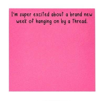 Hanging On By a Thread Post It Notes