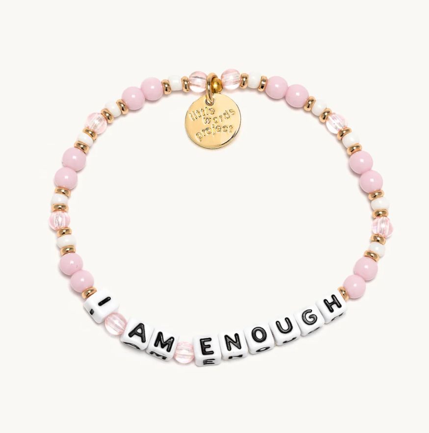 I Am Enough Cashmere Bunny | Little Words Bracelet