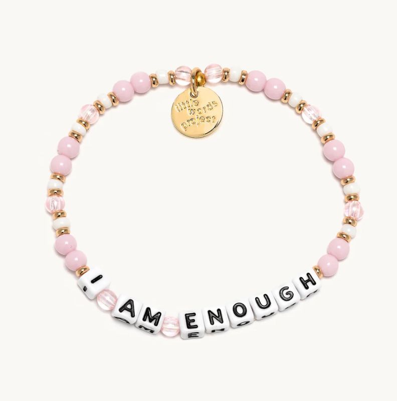 I Am Enough Cashmere Bunny | Little Words Bracelet