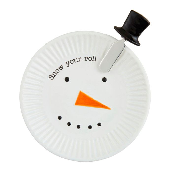 Snowman Cheese Plate Hat