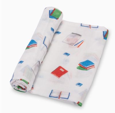 Bookworm Swaddle Blanket