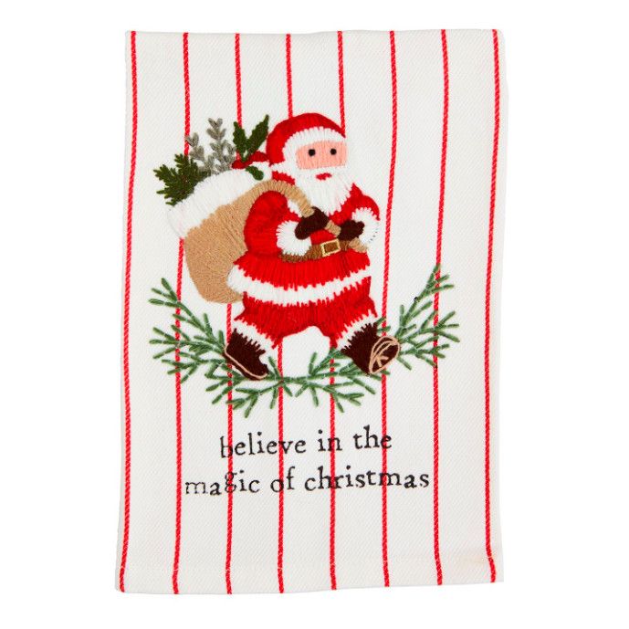 Santa Embroidered Magic of Christmas Towel