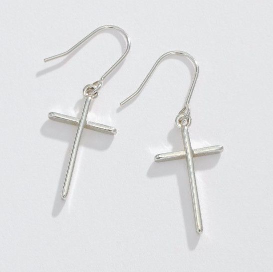 Silver Cross Earrings