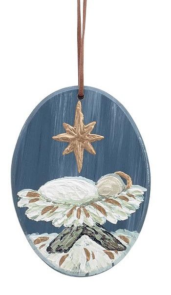Holy Family Oval Ornament Light of the World