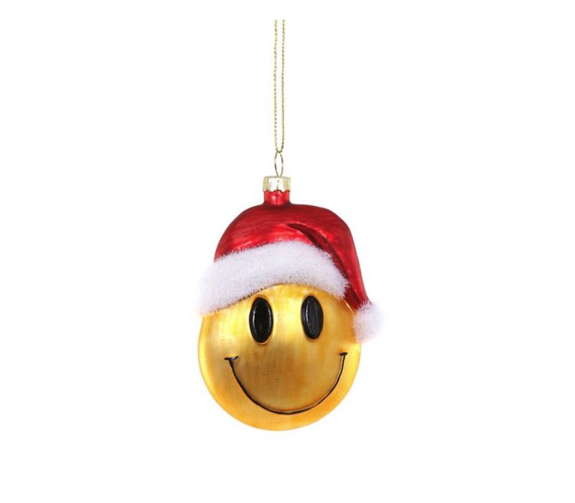 Smiley Santa Ornament