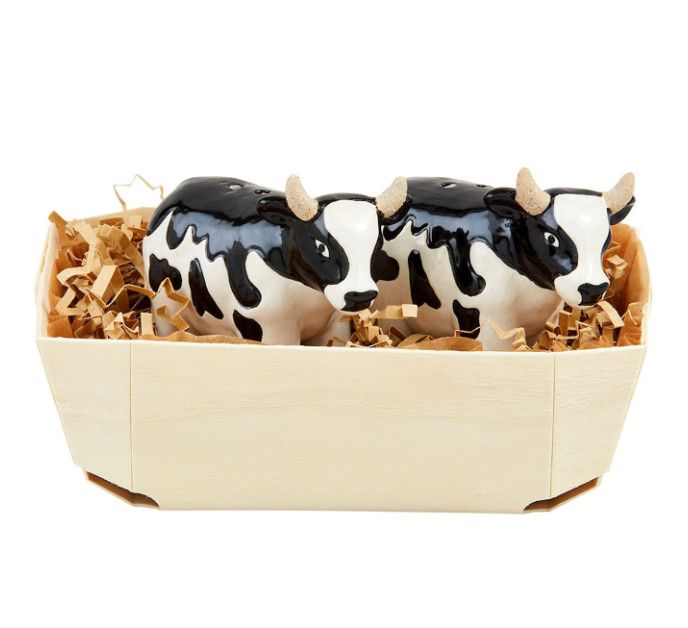 Cow Salt + Pepper Set