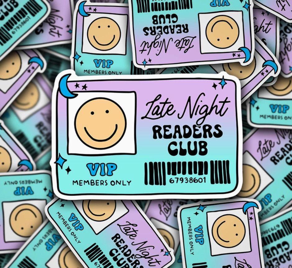 Late Night Readers Club Vinyl Sticker