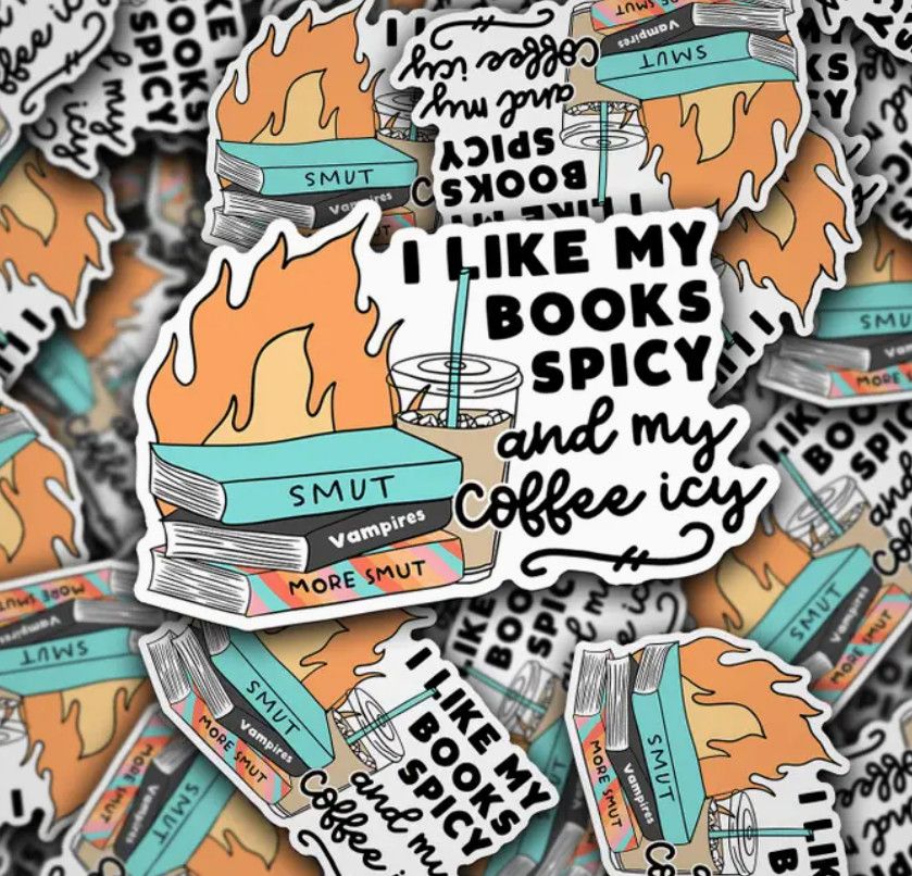 I Like My Books Spicy Vinyl Sticker