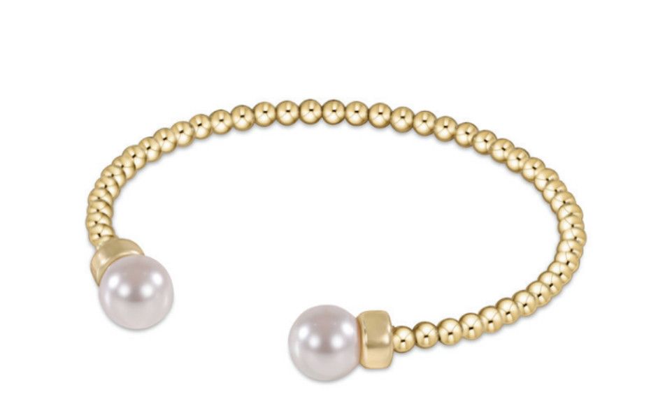 Classic Gold Bead Pearl Cuff