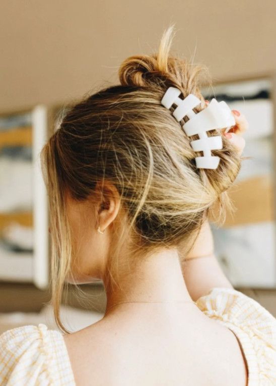 Teleties™ Classic Hair Clip | Coconut White