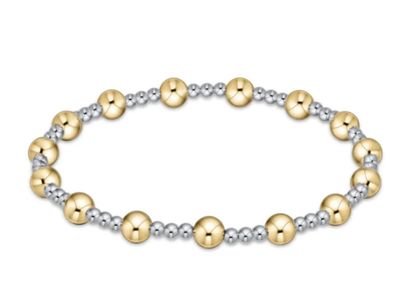 Enewton EXTENDS Classic Sincerity Pattern Bead Bracelet Mixed Metal