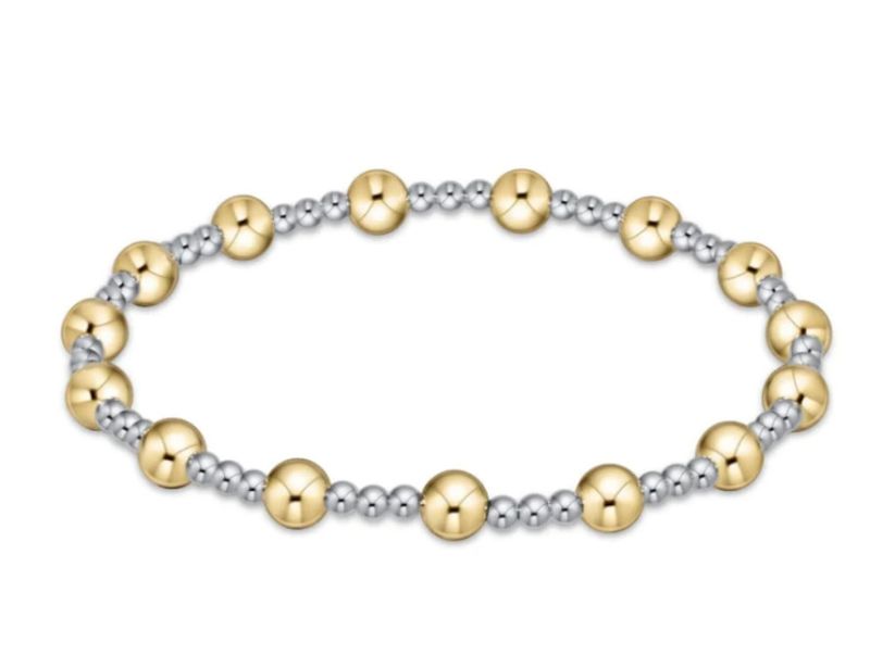Enewton EXTENDS Classic Sincerity Pattern Bead Bracelet Mixed Metal