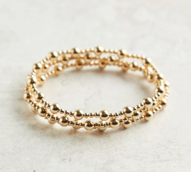 Enewton EXTENDS Classic Sincerity Pattern Bead Bracelet Gold