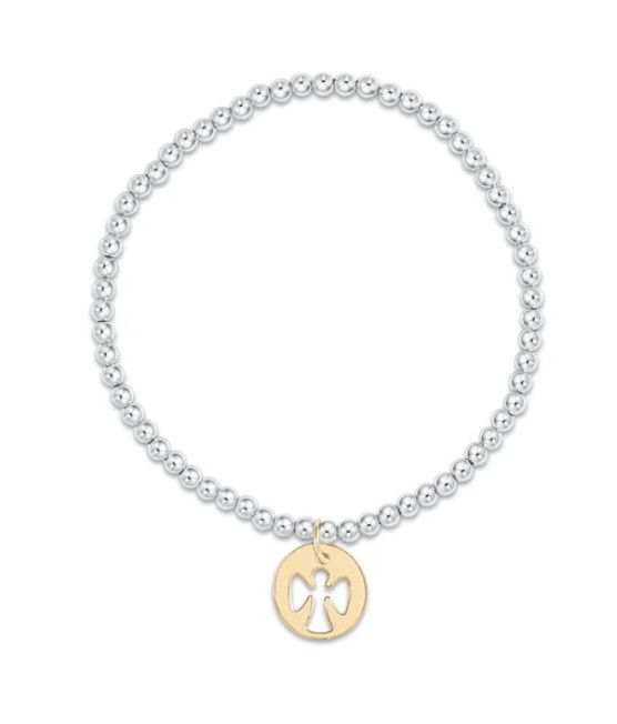 Enewton EXTENDS Classic Sterling Mixed Metal 3mm Bead Bracelet Guardian Angel Gold Disc