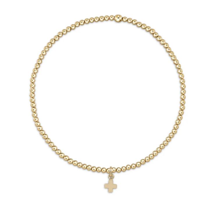 EGIRL Classic Gold 2mm Bead Bracelet Blessed Small Gold Charm