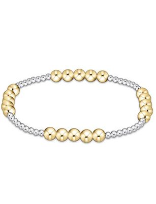 Classic Blissful Pattern Bead Bracelet Mixed Metal