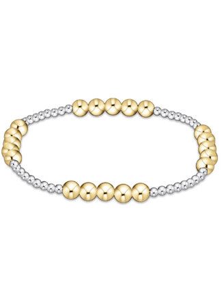 Classic Blissful Pattern Bead Bracelet Mixed Metal