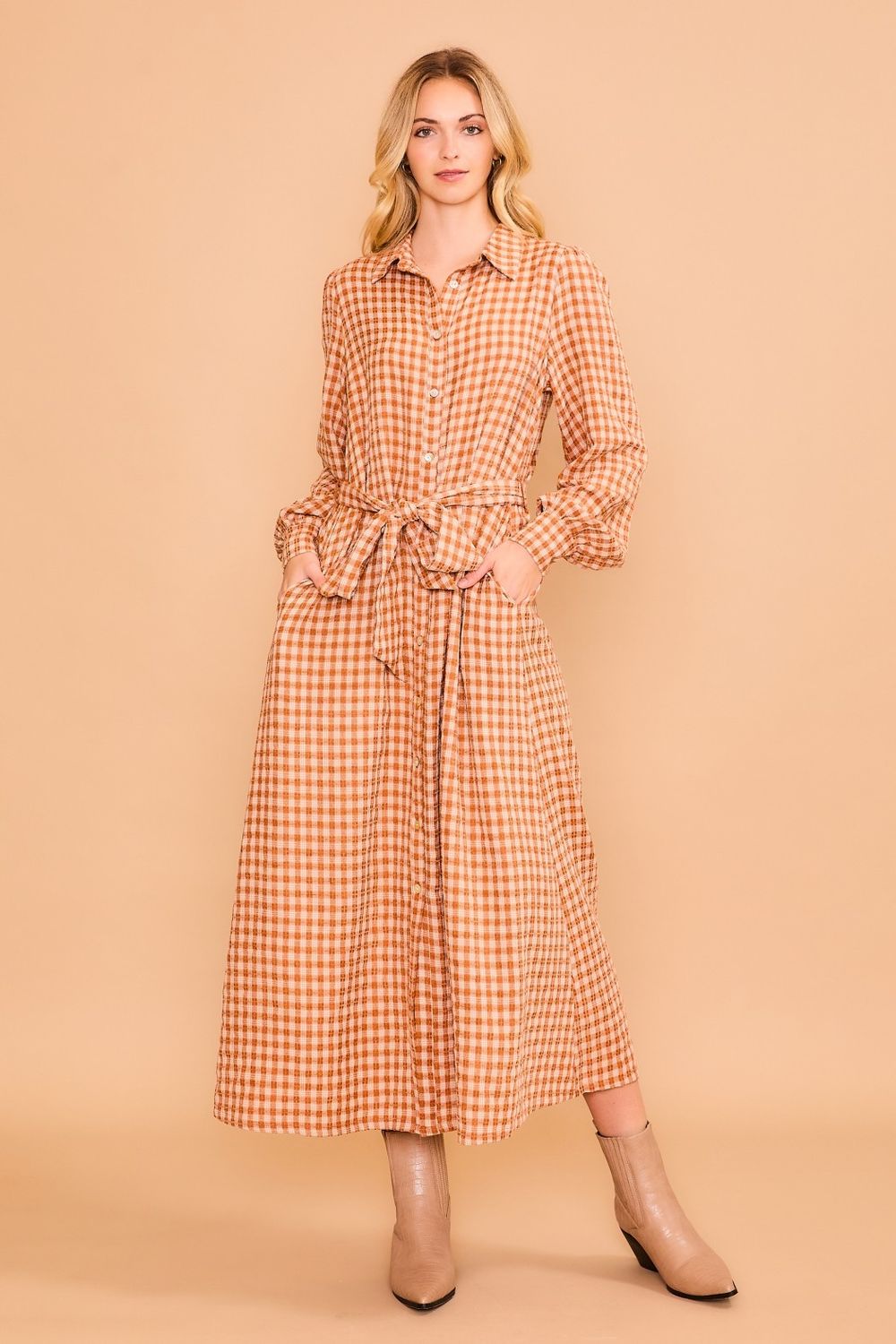 The Cove Gingham Maxi