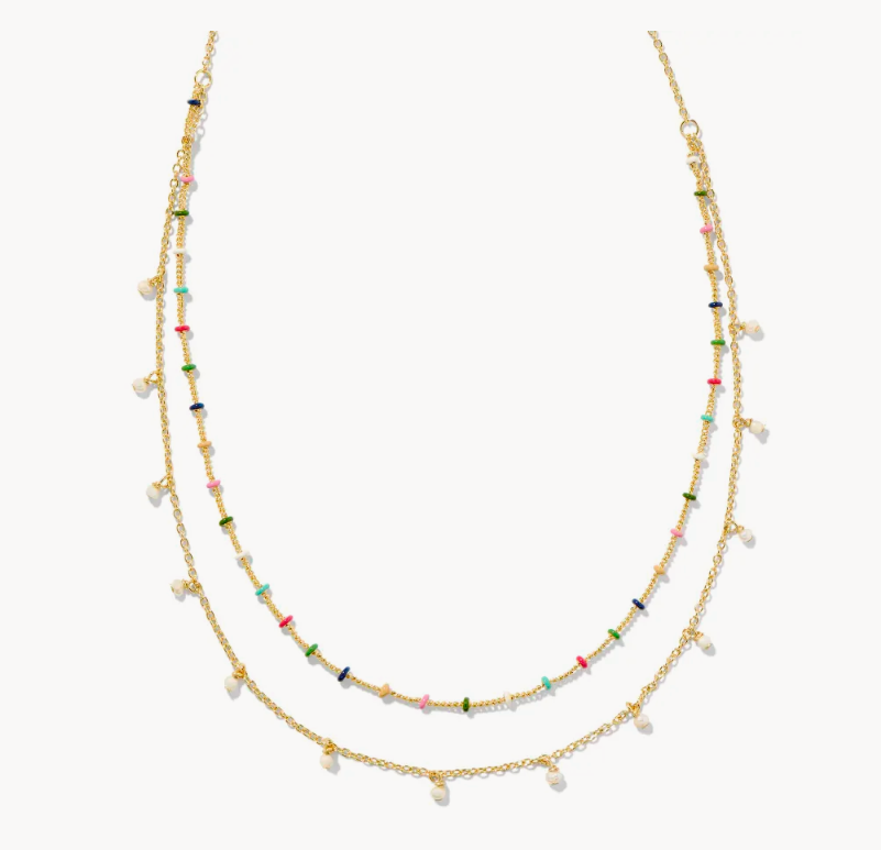 The Eve Multistrand Necklace Multi Mix Gold