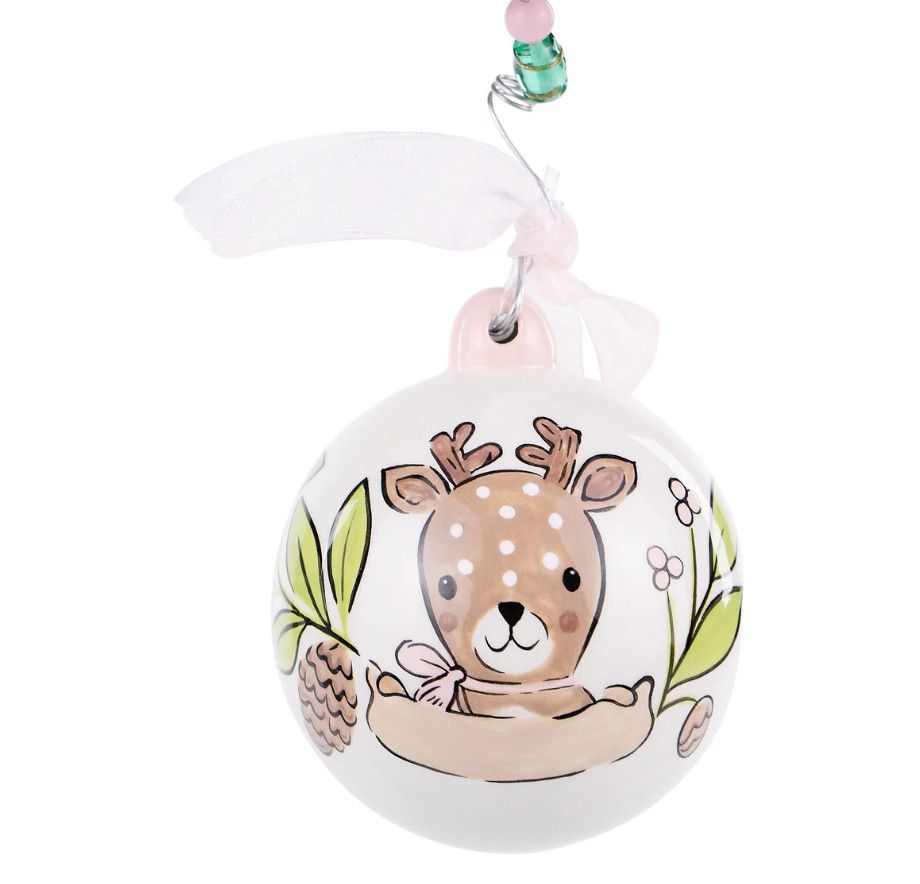 Baby Girl Deer 1st Christmas Ornament