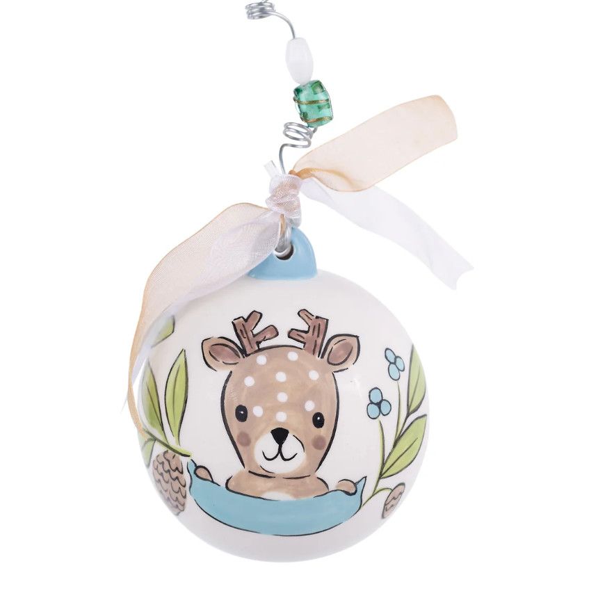 Baby Boy Deer 1st Christmas Ornament
