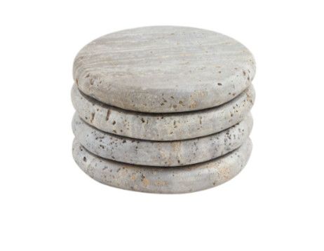 Gray Travertine Coasters