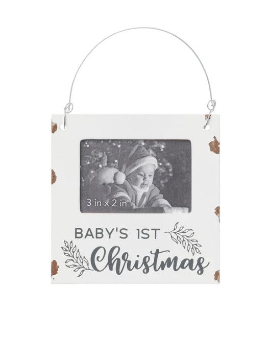 Baby Chippy Christmas Photo Ornament White