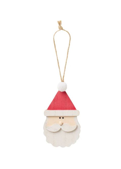 Curly Beard Santa Christmas Ornament