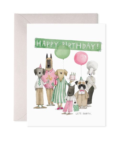 Dog Party Birthday Card