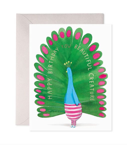 Peacock Birthday Card