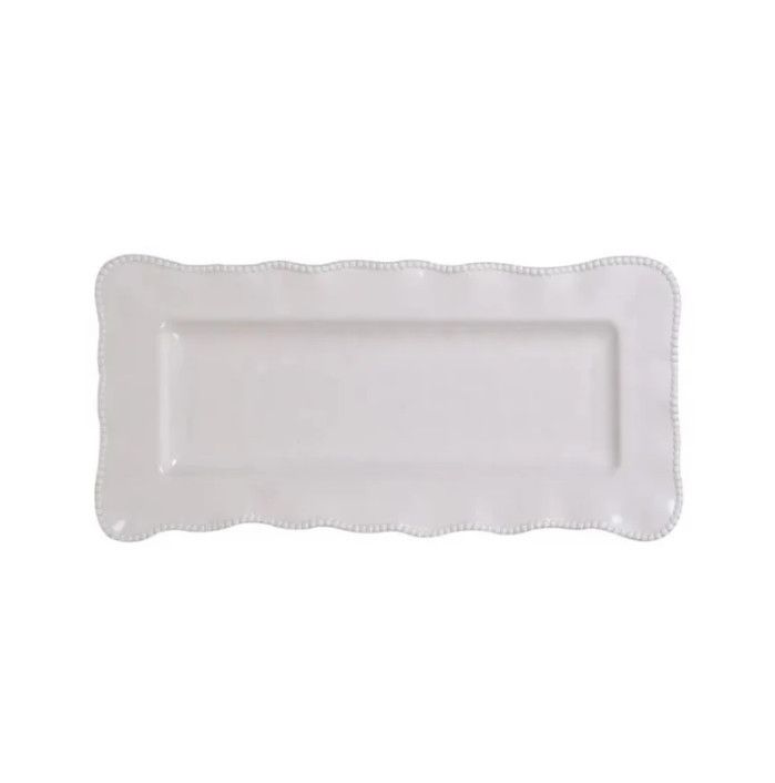 Perlette Cream Melamine Rectangle Platter