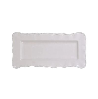 Perlette Cream Melamine Rectangle Platter