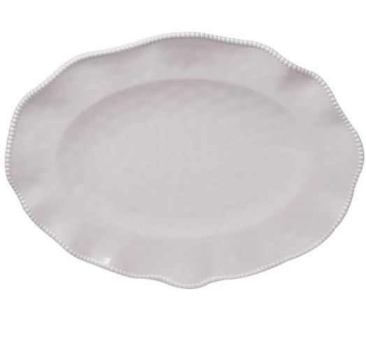 Perlette Cream Melamine Oval Platter