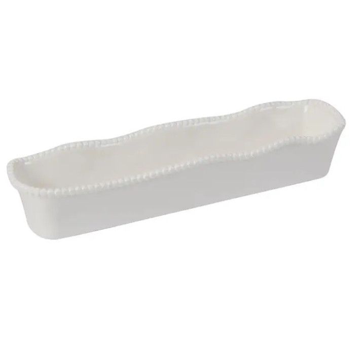 Perlette Cream Melamine Cracker Tray