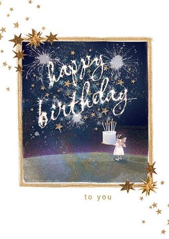 Midsummer Fairy Cake Birthday Card