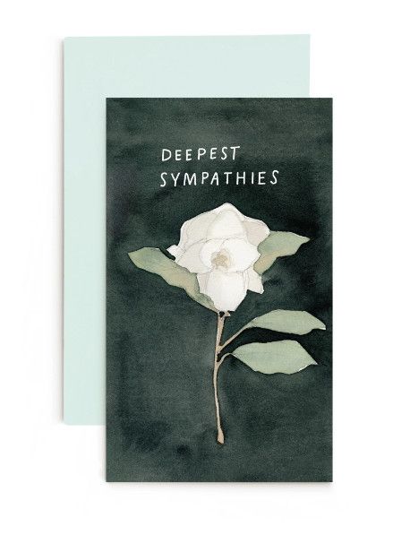 White Flower Enclosure Card