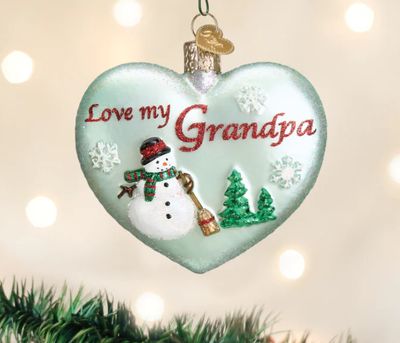Grandpa Heart Ornament