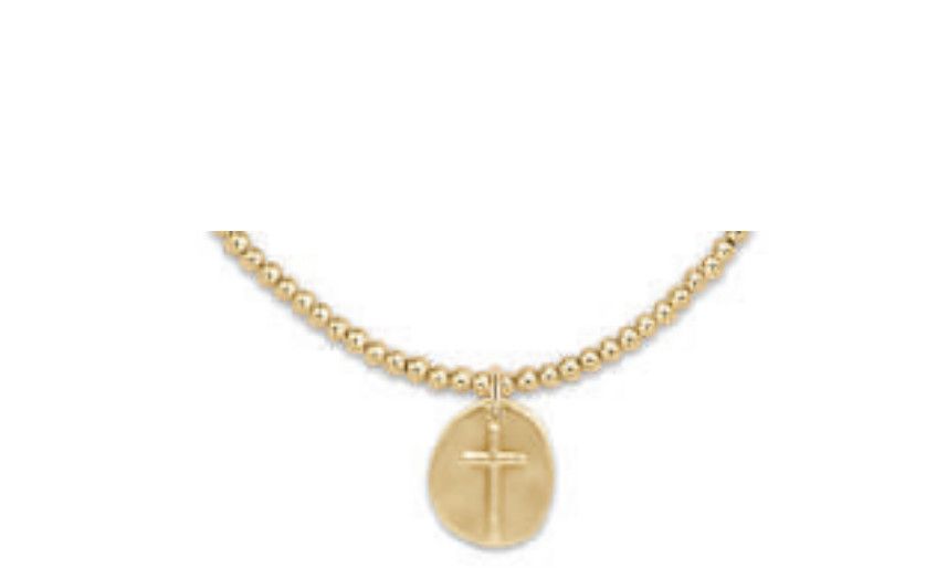Classic Gold 2mm Bead Inspire Small Gold Charm Bracelet