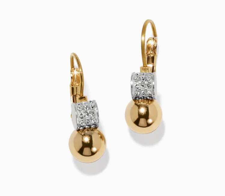 Meridian Petite Leverback Gold Earrings