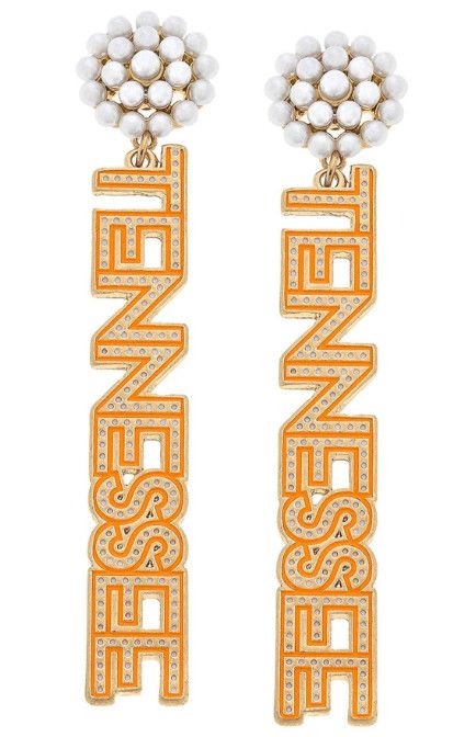 University Of Tennessee® Dotted Enamel Drop Earrings