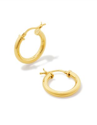 Tube Small Hoop Earring 18K Gold Vermeil