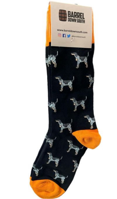 Grey/Orange Tennessee Smokey Dog Socks