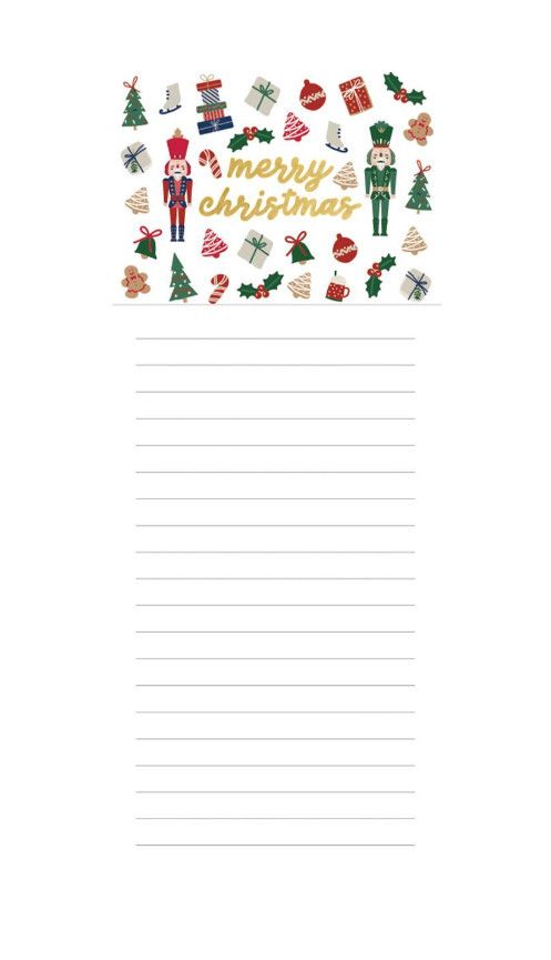 Merry Christmas Magnetic Notepad